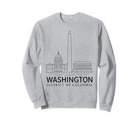 Washington DC Lincoln Memorial, Art Historique du Capitole des États-Unis Sweatshirt