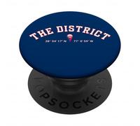 Washington DC Map Pointeur The District GPS Coordonnées DMV PopSockets PopGrip Adhésif