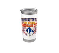 Washington DC The Original Chocolate City Retro Varsity Gobelet isotherme en acier inoxydable double paroi