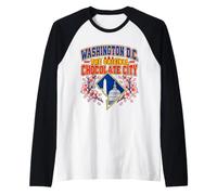 Washington DC The Original Chocolate City Retro Varsity Manche Raglan
