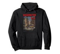 Washington DC Vintage City Street Voyage Souvenir Graphique Sweat à Capuche