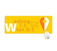 washington géographie coordonne les tapis de souris large cousues bords mat étendu game bureau