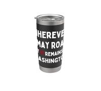 Washington Où que j'aille, mon cœur reste à Washington Gobelet isotherme en acier inoxydable double paroi