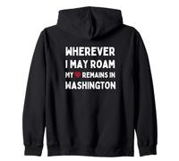 Washington Où Que j'aille, Mon cœur Reste à Washington Sweat à Capuche