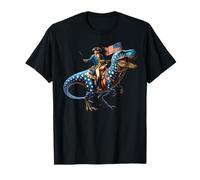 Washington Riding T-Rex Funny 4 Juillet American Flag Patriot T-Shirt