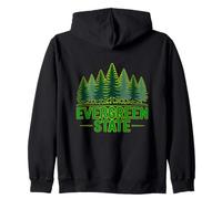 Washington The Evergreen State Nature Lover Forest Sweat à Capuche