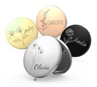 WASHNN Miroir de Poche, Mini Miroir Personnalisé Double Face Compact Et Portable, Indispensable Et Un pour Un Mariage, NoëL ou La Saint-Valentin, pour Vos Amis ou Vos Meilleurs Amis.