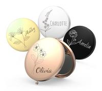 WASHNN Miroir de Poche Personnalisé, Mini Miroir Double Face Compact Et Portable, Indispensable Et Un pour Un Mariage, NoëL ou La Saint-Valentin, pour Vos Amis ou Vos Meilleurs Amis.