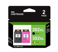 Washope 302 XL Compatible Cartouche pour HP 302 XL Noir et Couleur pour HP Envy 4520 4527 4524 5640 6230 7134 6232 6220 7830 pour DeskJet 3639 3630(1 Noir, 1 Tri-Colore)
