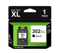 Washope 302 XL Noir Cartouche pour HP 302 302XL OfficeJet 3831 3830 3833 3834 4650 4656 DeskJet 3639 3630 3633 3632 3633 3634 3636 1110 2130 2132 Envy 4525 4520 4522 4524 4527 4528 (1 Noir)