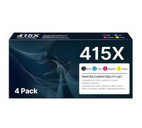 415X avec Puce Compatible pour HP 415X 415A Toner pour HP Color LaserJet Pro MFP M479fdw M479dw M479dn M479fnw M479fdn M454dw M454dn M455dn W2030X W2030A W2031X W2032X Multifonction