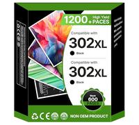 Washope Cartouche 302 XL Noir Remplacement pour HP 302 Noir pour Encre pour HP Envy 4520 4527 4524 5640 6230 7134 6232 6220 7830 6234 7130 pour DeskJet 3639 3630 Multifonction