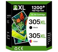 Washope Cartouche 305 XL Compatible pour HP 305 pour HP Deskjet 2820e 2810e
