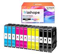 Washope Cartouche Compatible pour 603 XL Compatibles pour Expression Home XP-2100 XP-2105 XP-4105 XP-3100 XP-3105 XP-4100 Workforce WF-2830 WF-2835 WF-2810 (12-Pack)