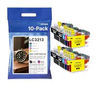 Washope LC3213 XL LC-3213 XL Cartouches d'encre Compatible pour Brother LC3213 LC-3213 LC3211 pour Brother MFC-J491DW MFC-J497DW DCP-J572DW DCP-J774DW DCP-J772DW MFC-J890DW MFC-J895DW (10 Pack)