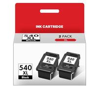 Washope PG-540XL 540XL Cartouche d'encre Remanufactured pour Canon 540 et 541 XL PG-540 pour Pixma MG3650 MG4250 MG3500 MG3600 MG3100 MG3150 MG3200 MG3250 MG3550 (Noir, 2-Pack)