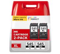 Washope PG-545XL PG 545 XL Cartouche d'encre Remplacement pour Canon 545 546 pour Pixma MX495 TS3150 TS3350 TS3151 TS3351 MG2550S MG2555S MG3050 MG2950 MG3051 MG2450 MG2500 TR4551 (Noir, 2 Pack)
