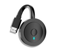 Washranp Adaptateur d'affichage sans fil compatible HDMI Récepteur TV Wifi Double Fréquence 1080p Stick Airplay Noir