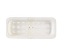 Washranp Passoire pour évier gain de place - Panier rétractable - Multifonction - Qualité supérieure - Polypropylène - Extensible - Pour fruits et légumes - Blanc