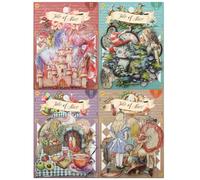 Wasise ALIC autocollants merveilleux - Lot de 120 stickers scrapbooking, accessoires vintage, esthétiques et imperméables PET