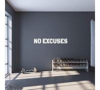 Wasise Art mural de salle de sport, décoration pour salles de sport à domicile, affiches de lettres « NO Excuses »