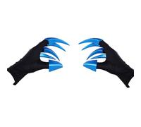 Waslary Alastor Gants unisexe Anime Cosplay Costume Accessoires Monster Gants avec griffes amovibles Accessoires Halloween, bleu, taille unique