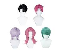 Waslary Saja Boys Perruque pour homme Anime Band Idol Mystery Abby Romance Jinu Cosplay Perruque Halloween Costume Accessoires