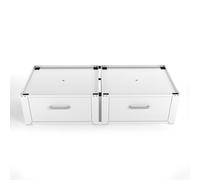 Wasophoogte® Meuble Machine à Laver - Support Machine à Laver Universel avec Tiroir Double - Couleur : Blanc - Hauteur : 31 cm