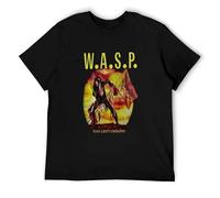 Wasp W.A.S.P. The Last Command Tour Cotton T-Shirt Unisex Mens Fashion Shirt Cotton Tee Shirts Short Sleeve Black