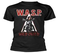 Wasp 'Wild Child' Men's T-Shirt Short Sleeve Round Neck Clothing Casual Black M