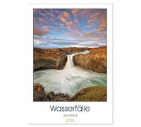 Wasserfälle auf Island (Wandkalender 2026 DIN A2 hoch), CALVENDO Monatskalender: Faszinierende Bilder von den weniger bekannten Wasserfällen Islands, ... ihre Art einzigartig und wunderschön sind.