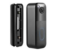 Wasserstein Support d'angle horizontal réglable et plaque murale compatible avec la sonnette vidéo Blink (Noir) - Réglage de 35° à 55°