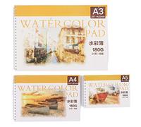 Wasserzeichenblock Aquarellpapier Professionell 3er Set 24 Seiten 180g Säurefrei A3 A4 A5 Skizzieren Malen Christmas Gifts