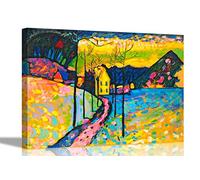 Wassily Kandinsky Impression sur toile encadrée Paysage d'hiver 101 x 76 cm