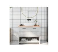 Vidaxl Comptoir De Salle De Bain 100x40x2 Cm Bois Massif Non Traité