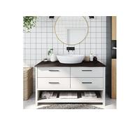 Vidaxl Comptoir De Salle De Bain Gris Foncé 100x50x2 Cm Bois Traité Gris