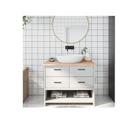 Wastafelblad 100x50x2 cm onbehandeld massief hout3156035