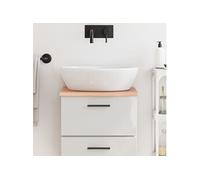 vidaXL Comptoir de salle de bain marron clair 40x30x2 cm bois traité 3156089