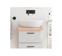 Wastafelblad 40x50x(2-6) cm onbehandeld massief hout3156001