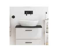 Vidaxl Comptoir De Salle De Bain Gris Foncé 60x40x2 Cm Bois Traité Gris