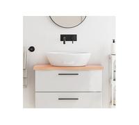 Vidaxl Comptoir De Salle De Bain Marron 80x40x(2-4) Cm Bois Traité Marron