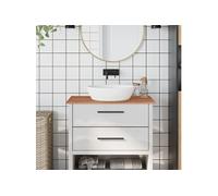 Comptoir de salle de bain 80x40x1,5 cm bois massif de hêtre
