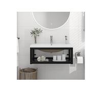 Wastafelframe met inbouwwastafel ijzer zwart3101384