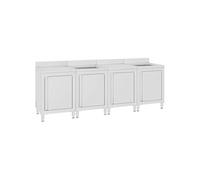 Wastafelkast commercieel 240x60x96 cm roestvrij staal3058272