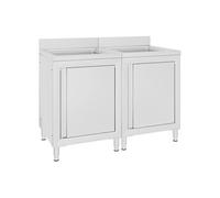 Vidaxl Éviers De Cuisine Commerciaux 2 Pcs Acier Inoxydable