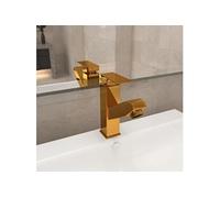 Wastafelkraan met uittrekfunctie 157x172 mm goudkleurig149077