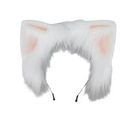 WASTEBIN Serre-tête réaliste oreilles de chat animation bandeau masquerade costume coiffe femme cosplay déguisement accessoires