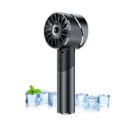 Wastou Ventilateur de poche, USB Rechargeable Portable Turbo Fan, 2600mAh Battery Mini Personal Fan, Small Pocket Hand Fan for Travel Camping Outdoor (Noir)