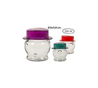 WAT - Boîte à épices Verre Chapeau Assortiment Couleurs, 200 ML.