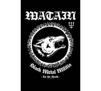 Watain - Poster "Black Metal Militia", Tissu RO6514 (106 cm x 70 cm) (Noir/Blanc)